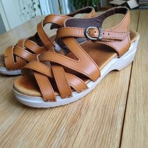 Dansko leather clog sandals